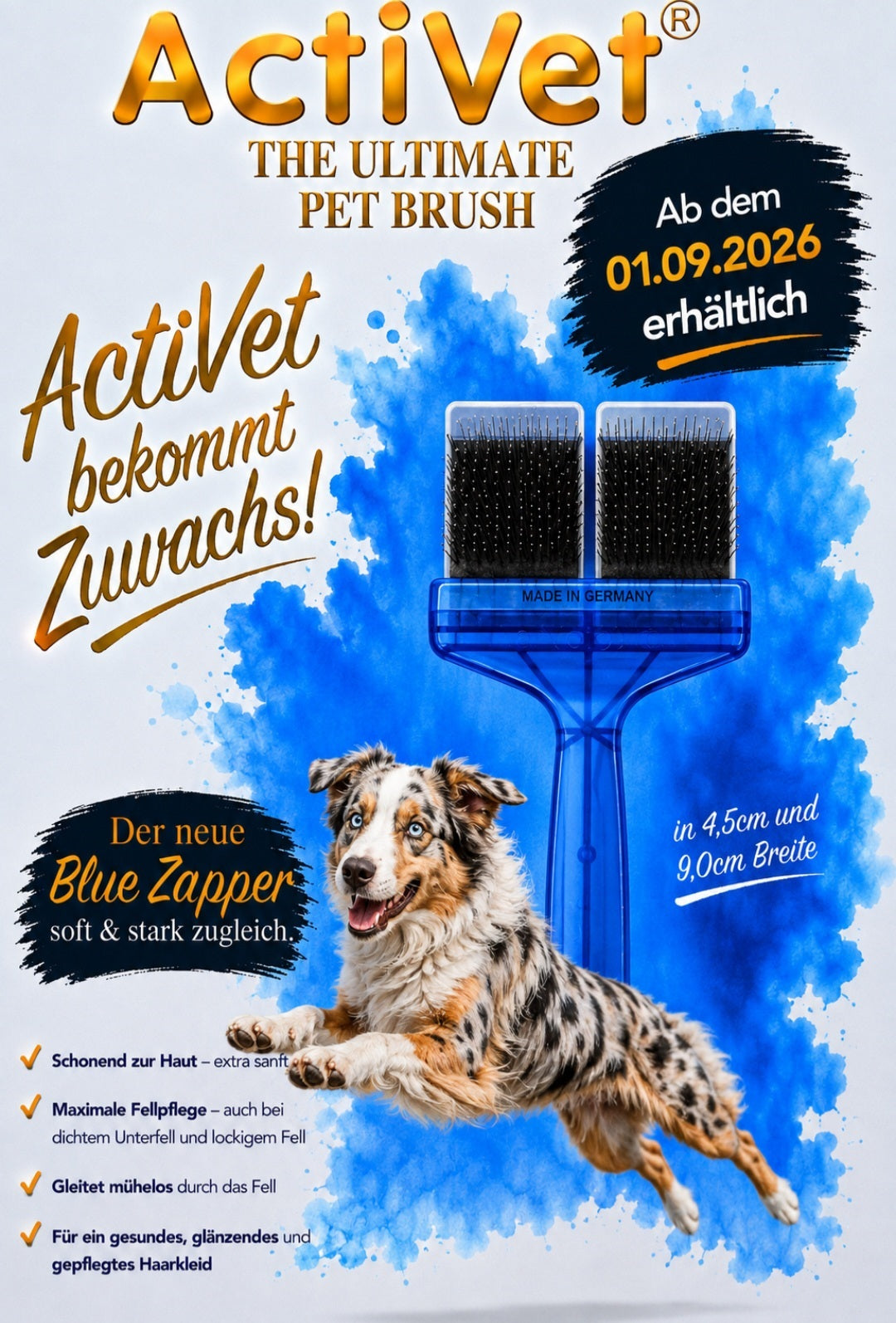 ActiVet Bürste Blue Zapper  NEU