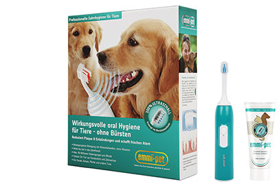 Emmi Pet Ultraschall Zahnbürste Basis Set